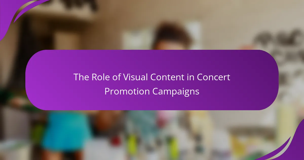 The Role of Visual Content in Concert Promotion Campaigns