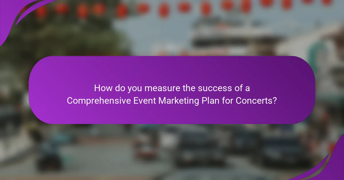 How do you measure the success of a Comprehensive Event Marketing Plan for Concerts?