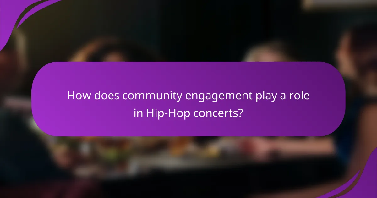 How does community engagement play a role in Hip-Hop concerts?