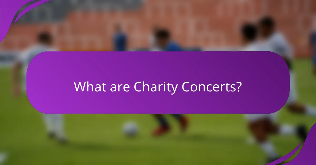 What are Charity Concerts?
