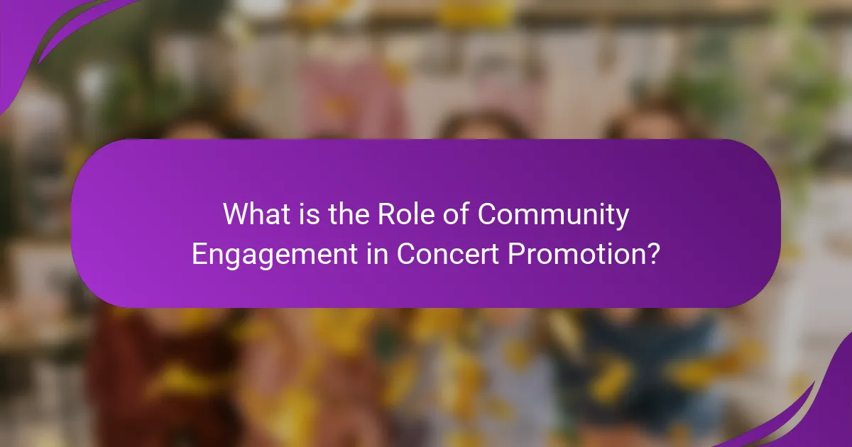 What is the Role of Community Engagement in Concert Promotion?