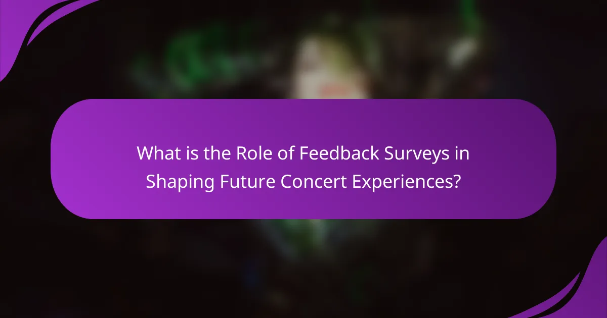 What is the Role of Feedback Surveys in Shaping Future Concert Experiences?